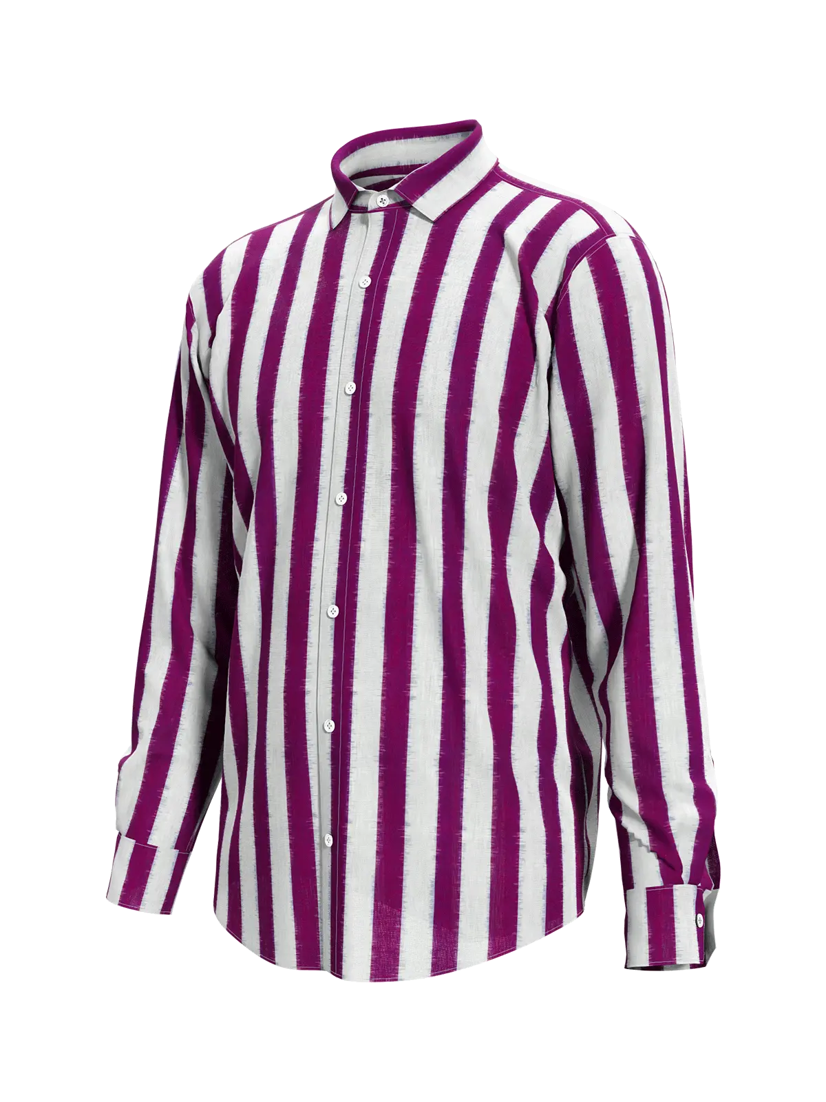 Ikat Pink Stripes Shirt for Men