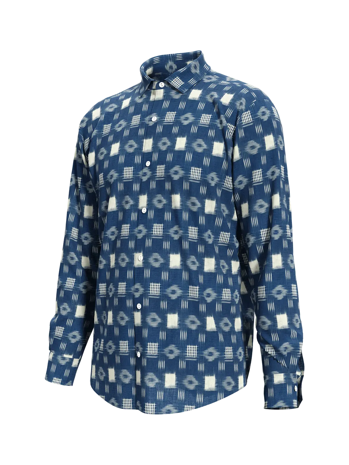 Double Ikat Weave Shirt for Men