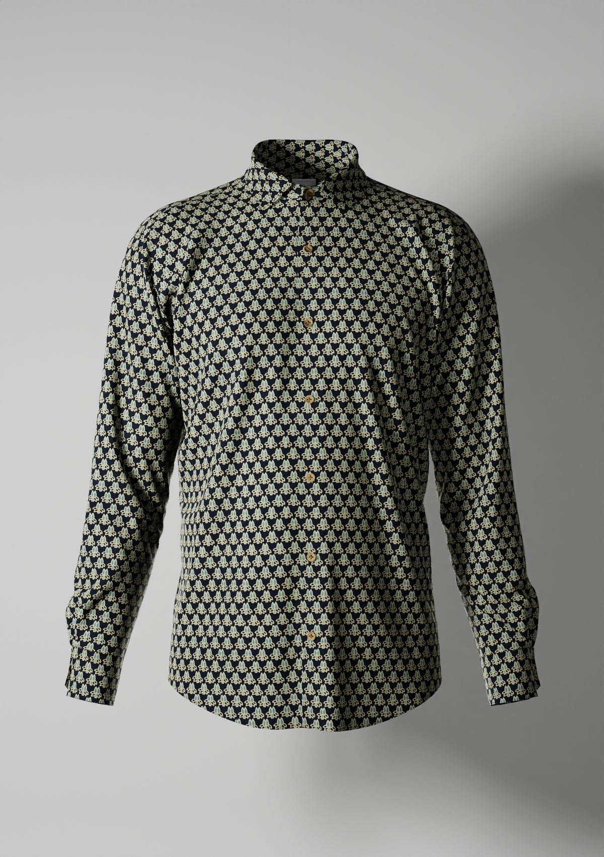 Geometric Azarak(Black and Red 100% Cotton Shirt)