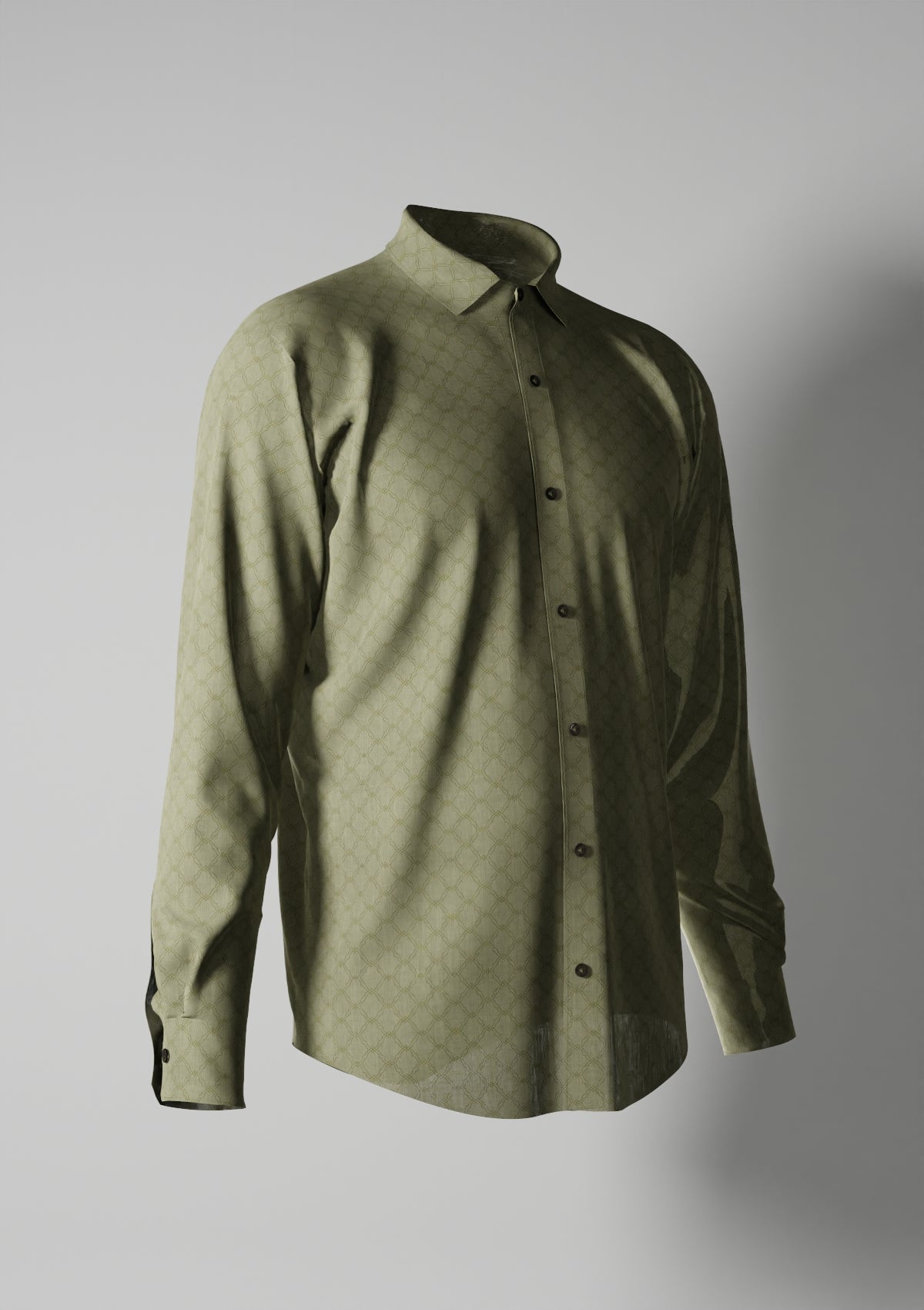 Ecru Chemise(Green Colour Rayon Shirt)