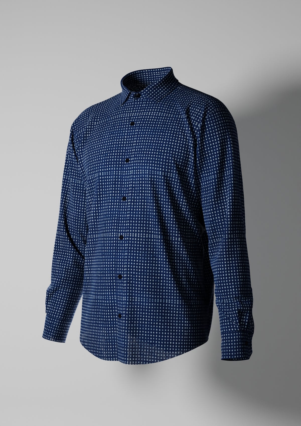 Aster Akola (Navy Blue Cotton Shirt)