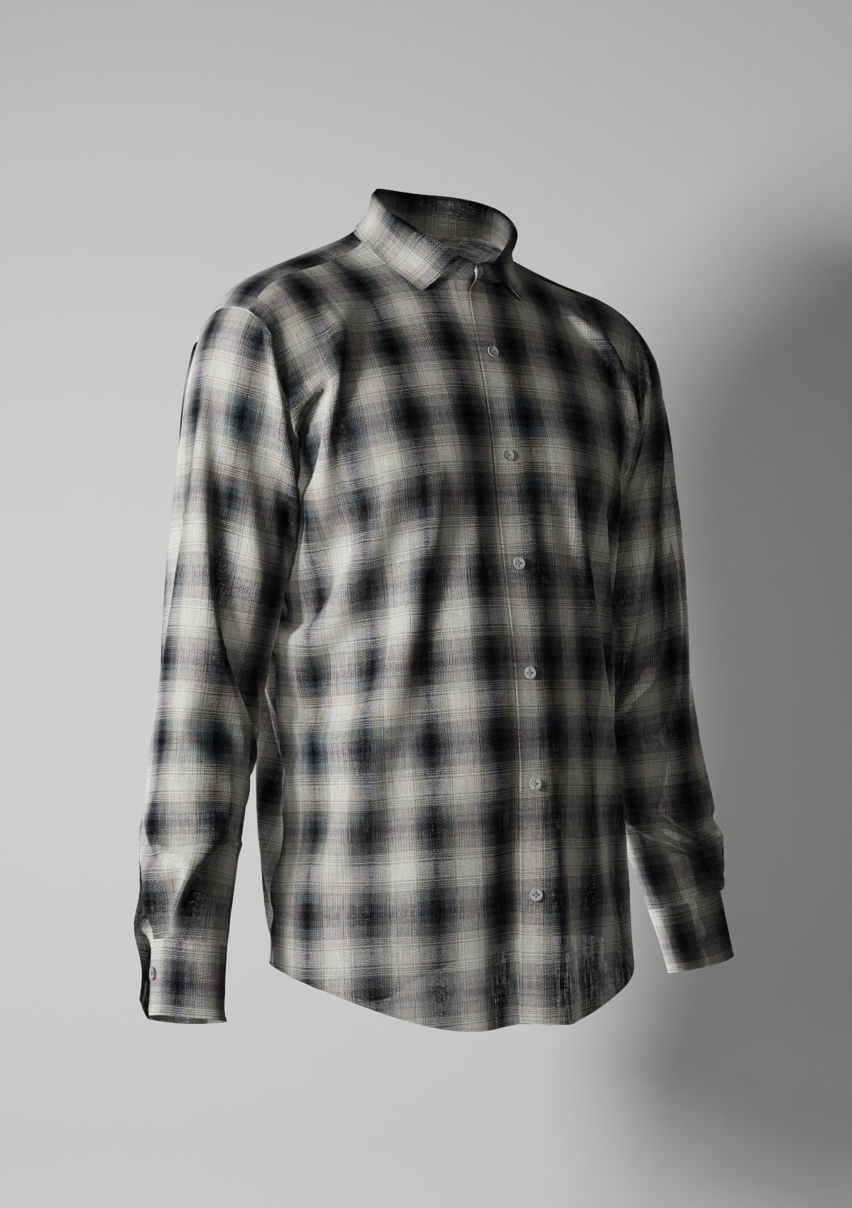 Summer Check Classic(Black & White Cotton Checks Shirt)