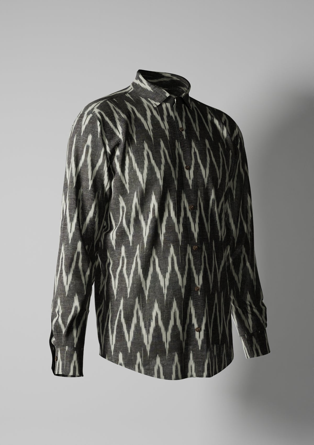 Ikat Cotton Men Shirt