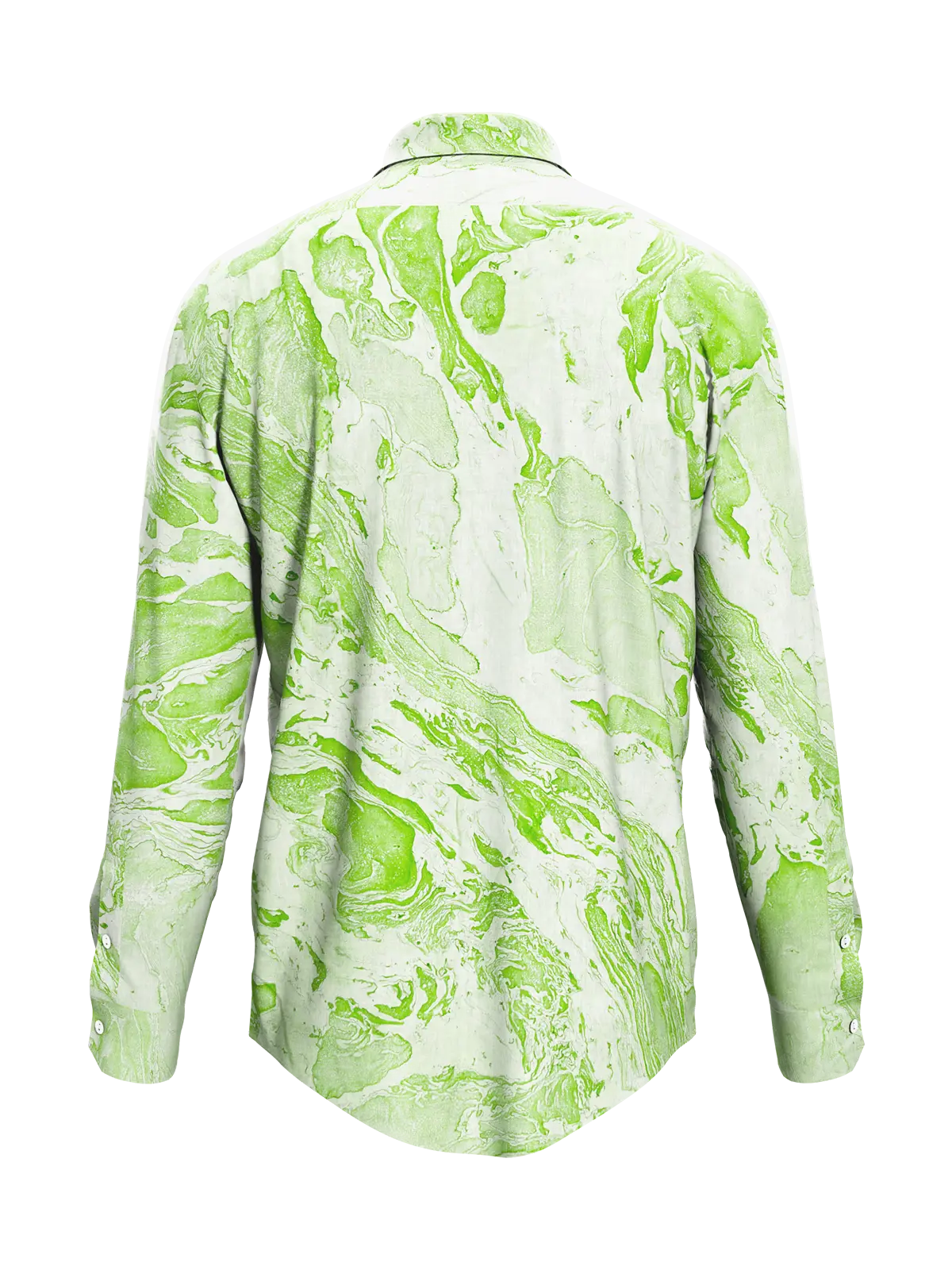 Light Green Marble Print Modal Shirt for Men